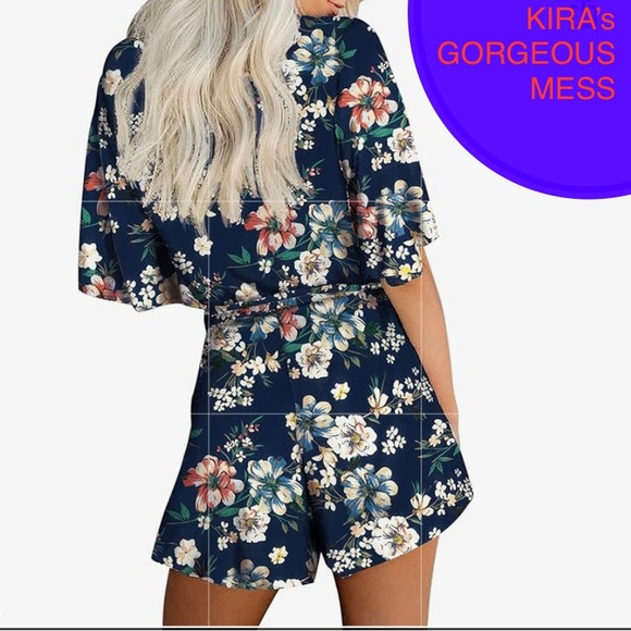 ✨🌹BNWT🌹✨FLORAL ROMPER✨🌹VARIOUS SIZES🌹✨WILD ORCHID BOUTIQUE✨ - Picture 1 of 5